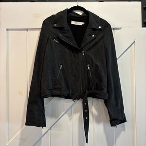 ASTR The Label Faux Suede Moto Jacket